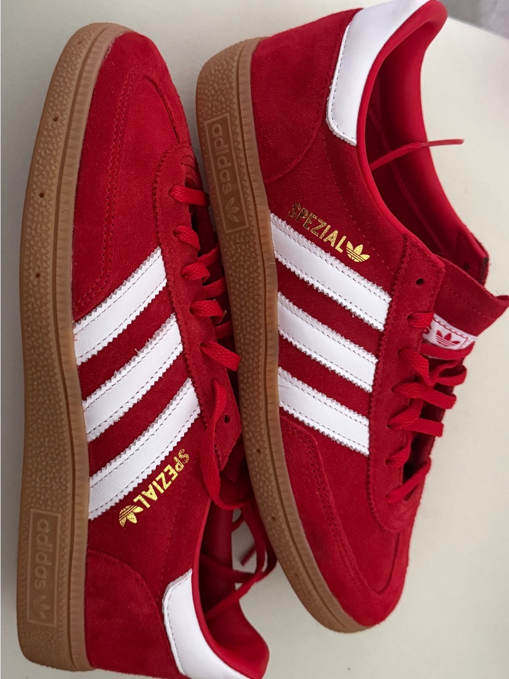 NWT Women’s Adidas Handball Spezial W Better Scarlet White Gum Sneakers Sz 9 KJ3 - Picture 3 of 11